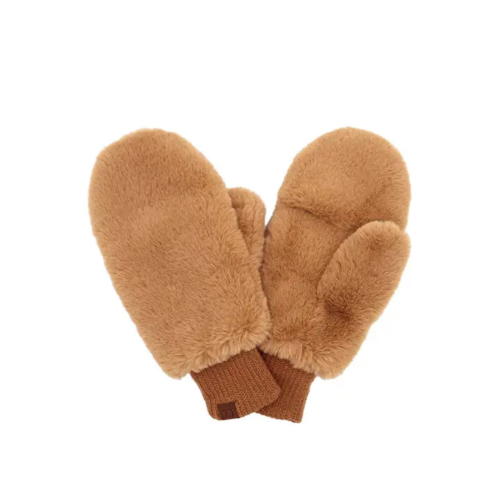 Faux Fur Mittens with Shepherd Lining