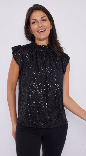 Ruffle Neck Top