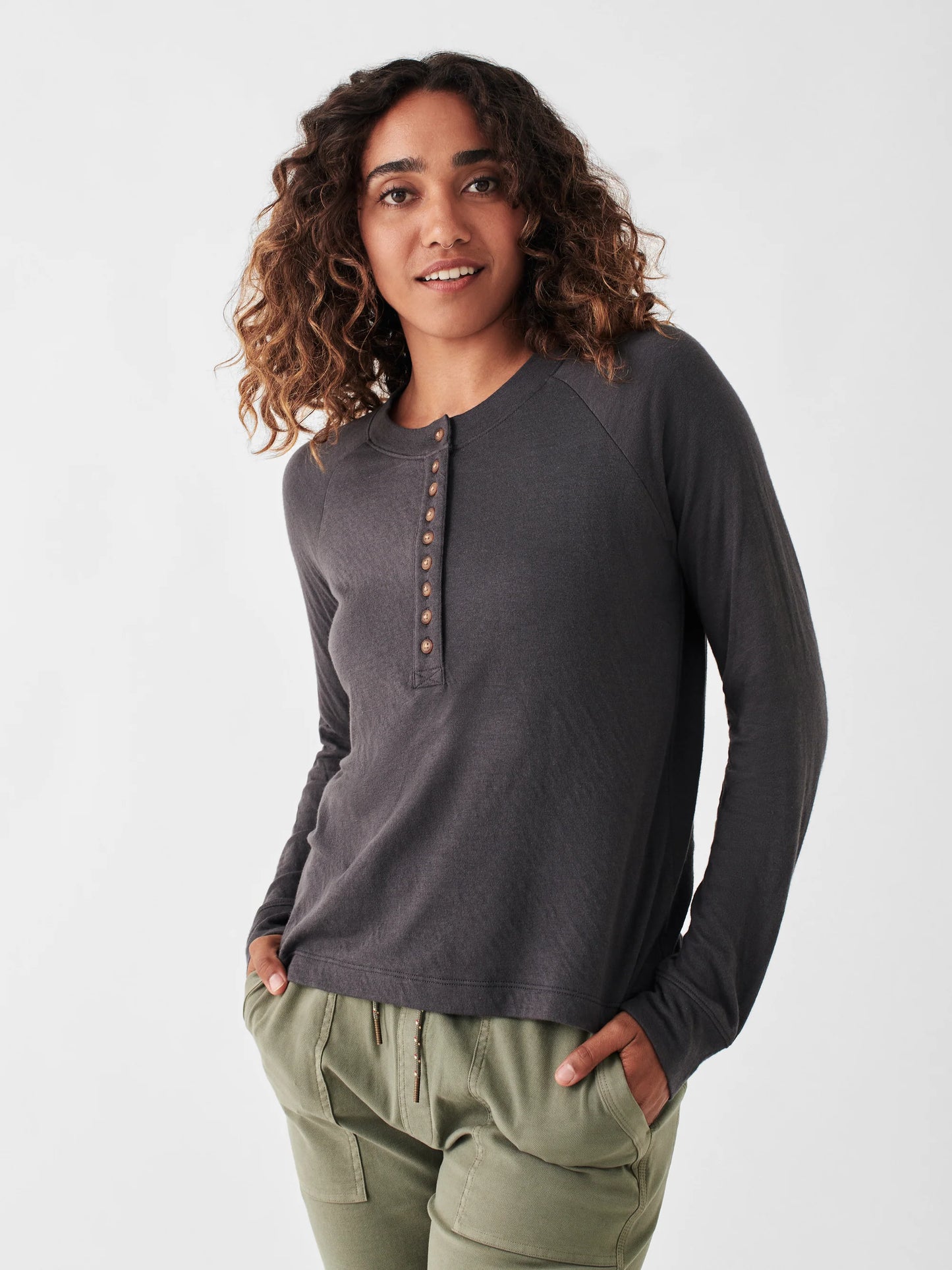 Cloud Henley - Washed Black