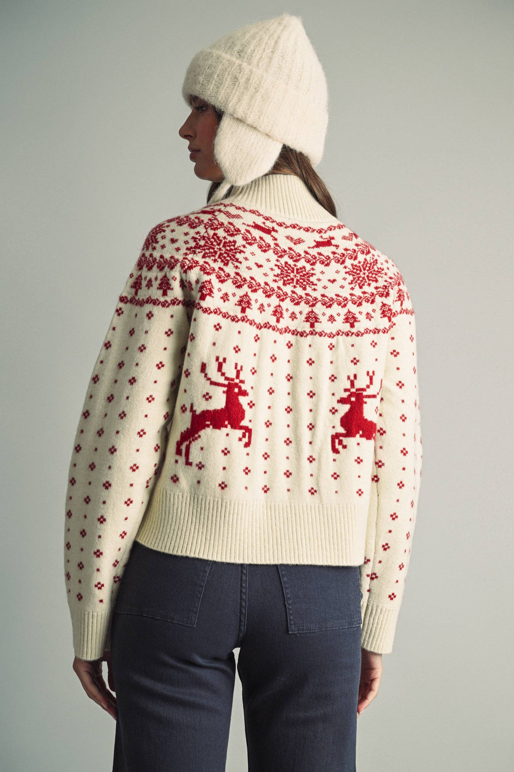Classic Nordic Reindeer Sweater
