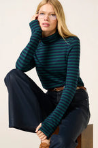 Feather Cloud Layering T Neck- Alpine Navy