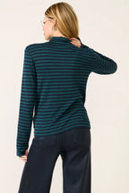 Feather Cloud Layering T Neck- Alpine Navy