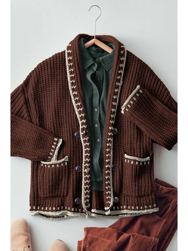 Chunky Knit Oversized Cardigan