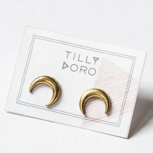 Crescent Stud Earrings