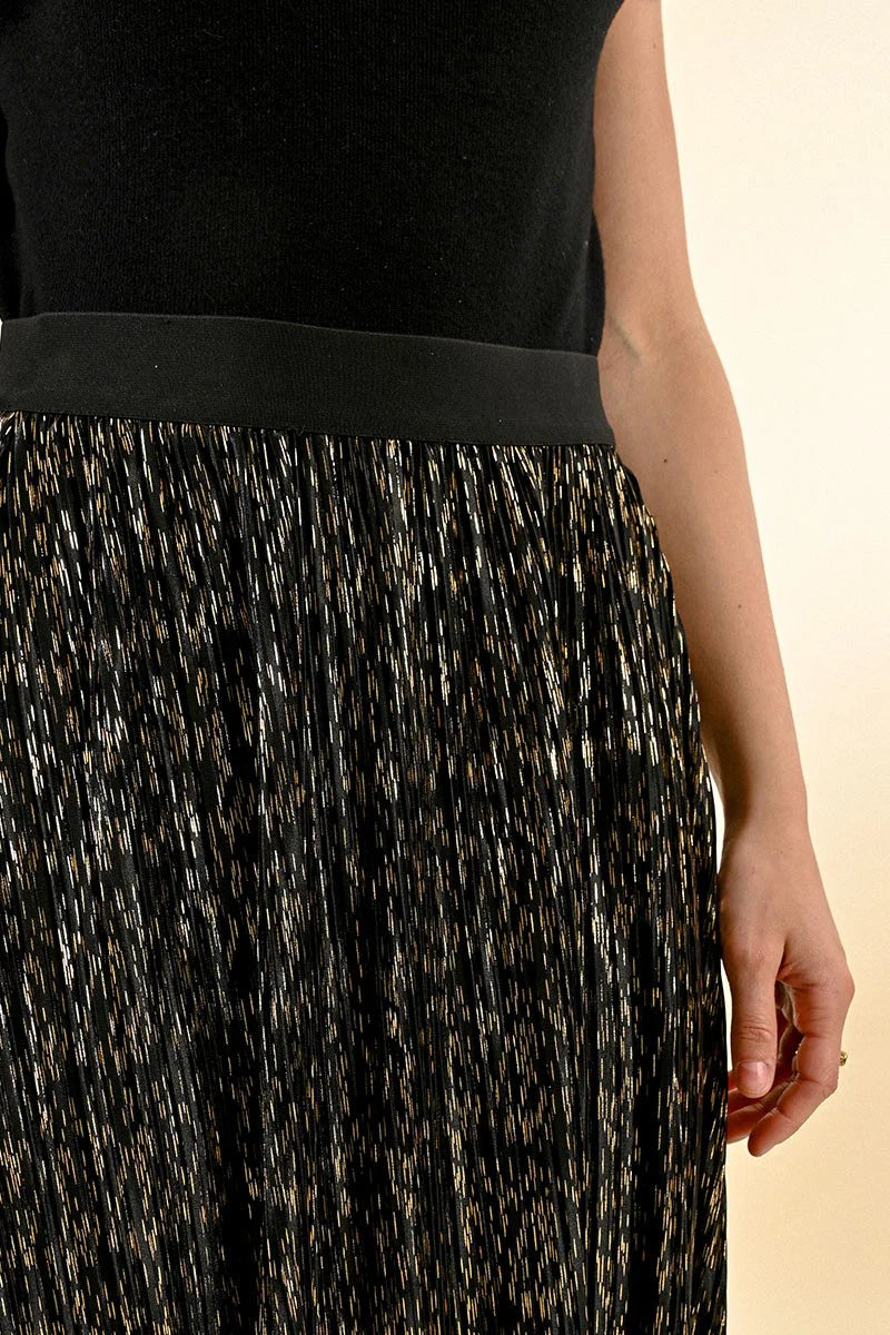 Shimmery Pleated Skirt