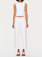 Hepburn Wide Leg Ankle in White