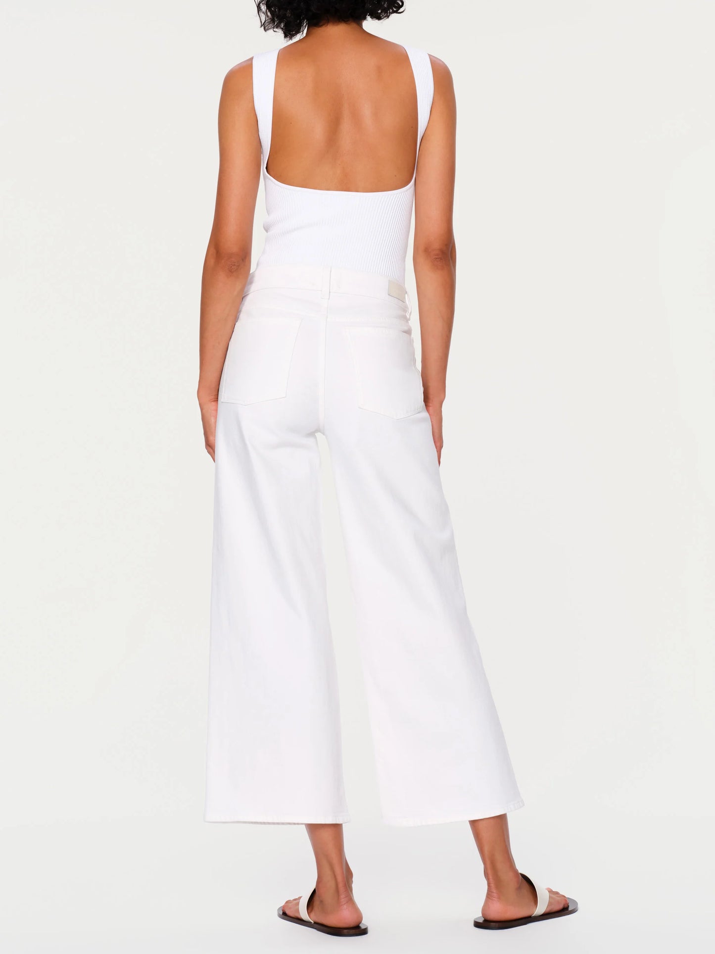 Hepburn Wide Leg Ankle in White