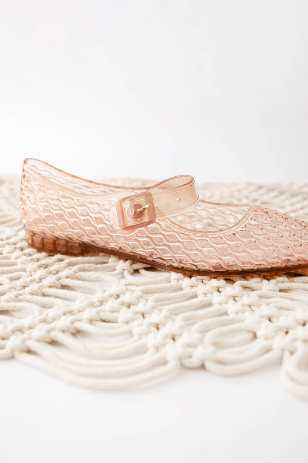 Woven Jelly Mary Jane Flats