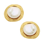 Gold Pearl Earrings