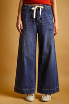 Drawstring Darkwash Denim