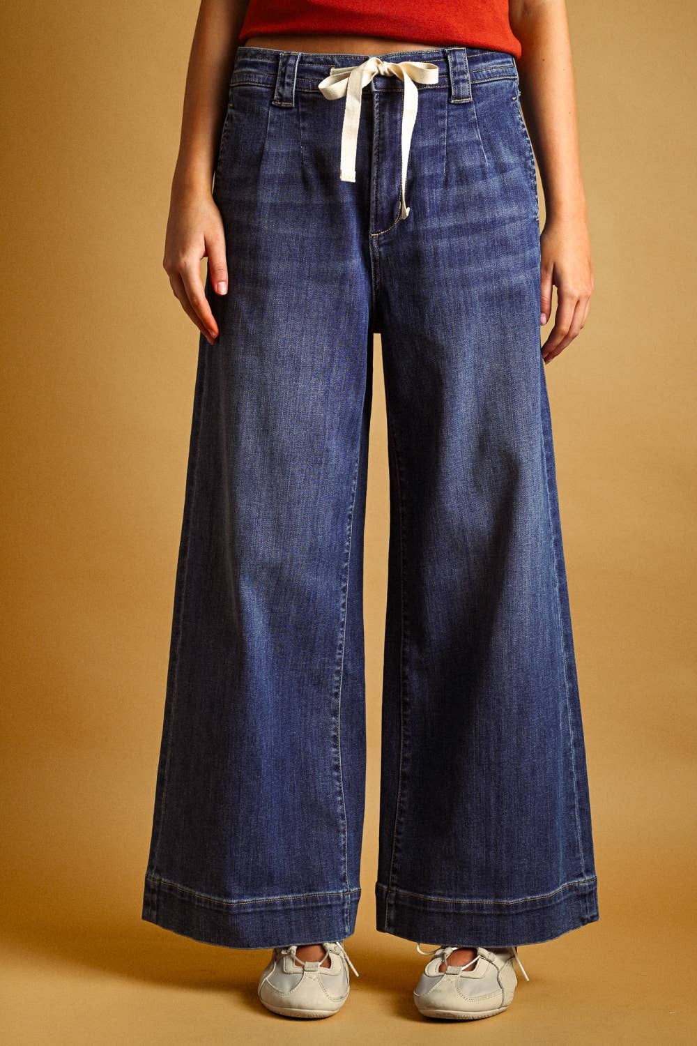 Drawstring Darkwash Denim
