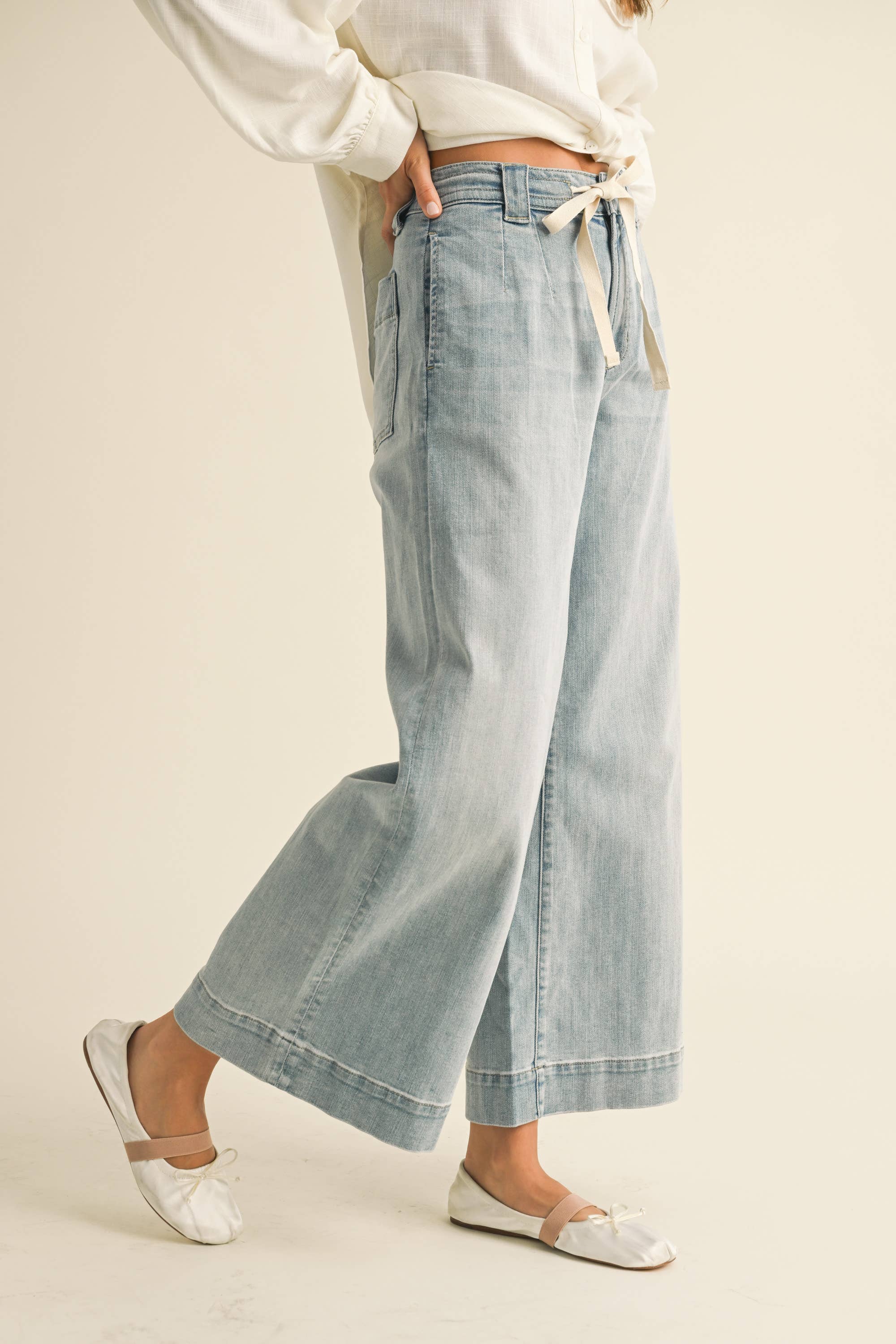 Tie Front Denim