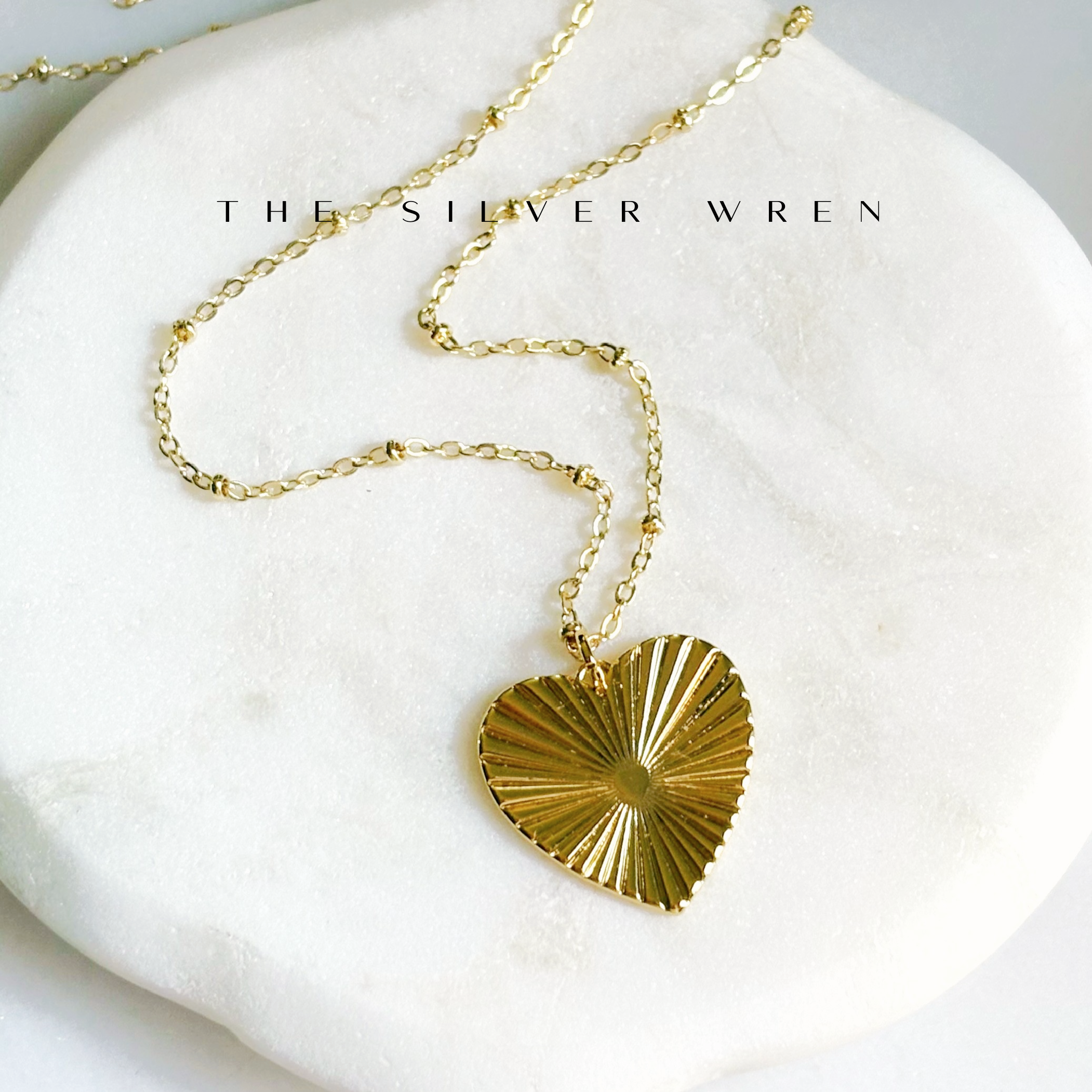 Gold Heart Pendant Necklace
