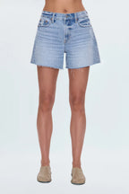 Kennedy Mid Rise Cut-Off Shorts- Normandy Vintage
