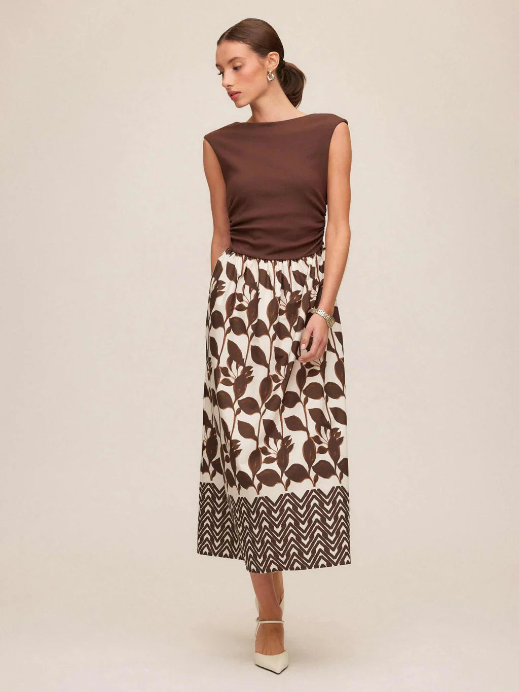 Carina Long Contrast Dress