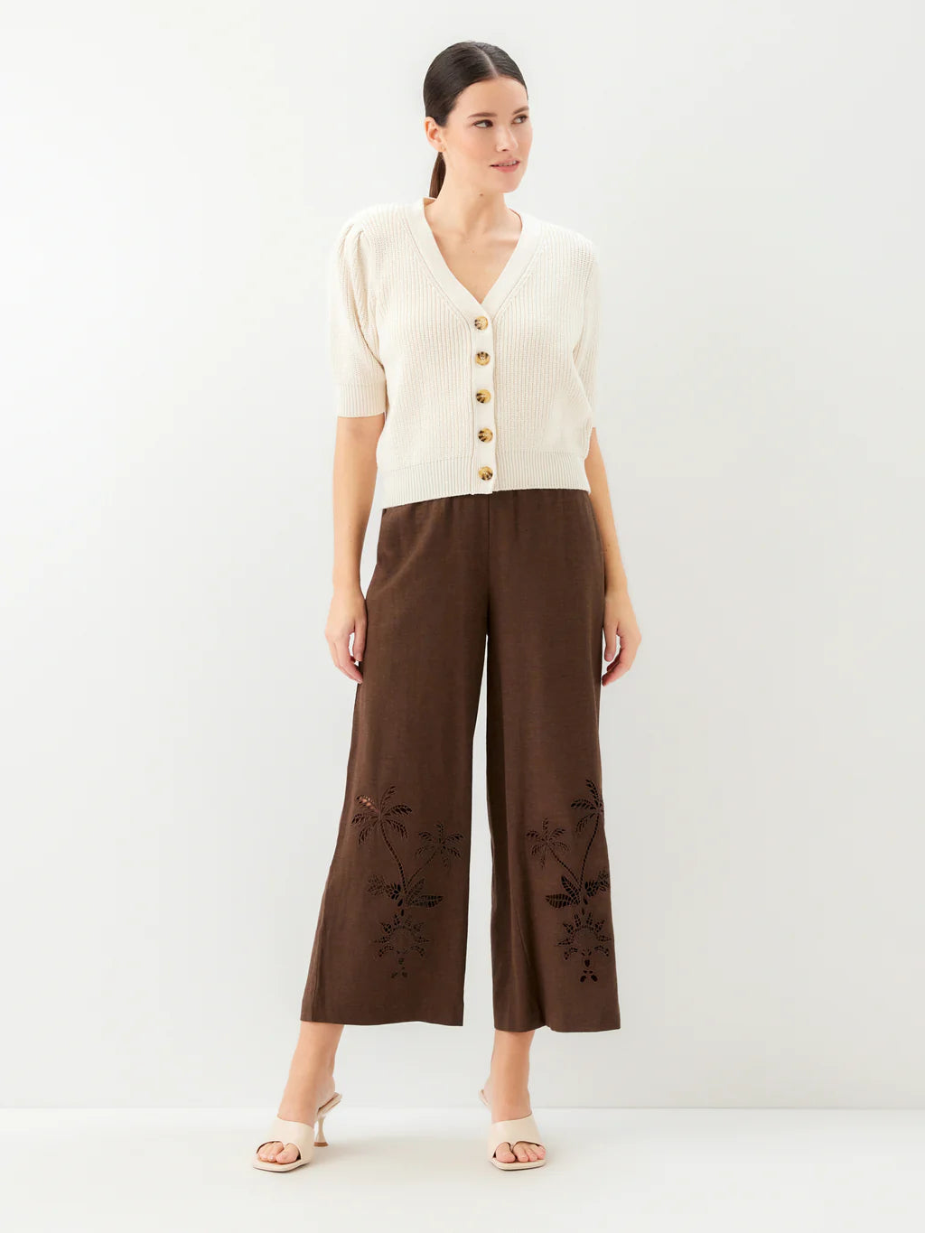 Iliana Puff Sleeve Cardigan Sweater