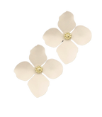 Black Petal Statement Stud Earrings | Flower Stud