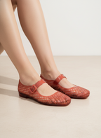 Woven Jelly Mary Jane Flats