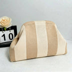 Compact Urban Chic Stripe Clutch Pouch