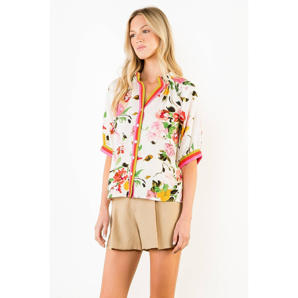Short Sleeve Floral Top