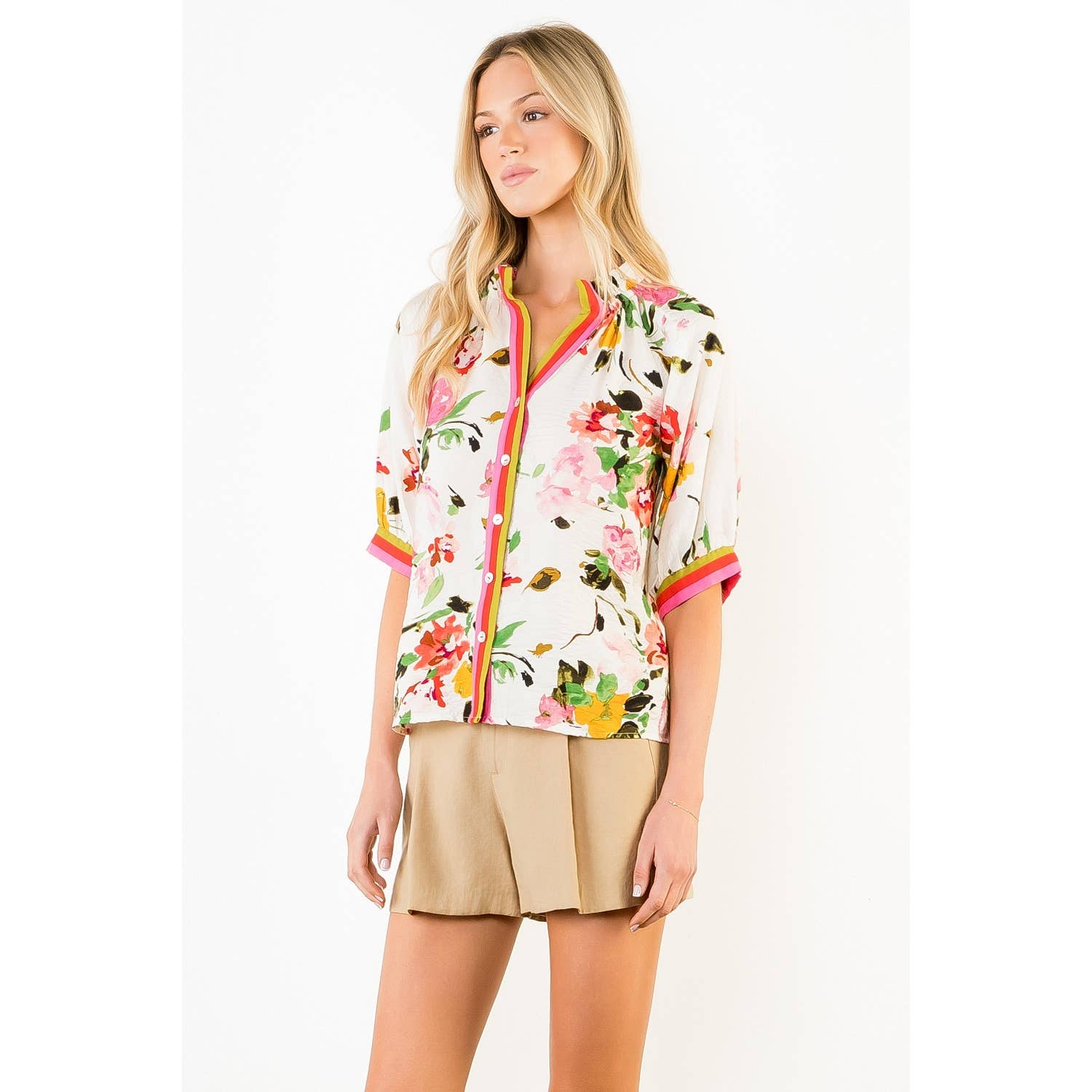Short Sleeve Floral Top