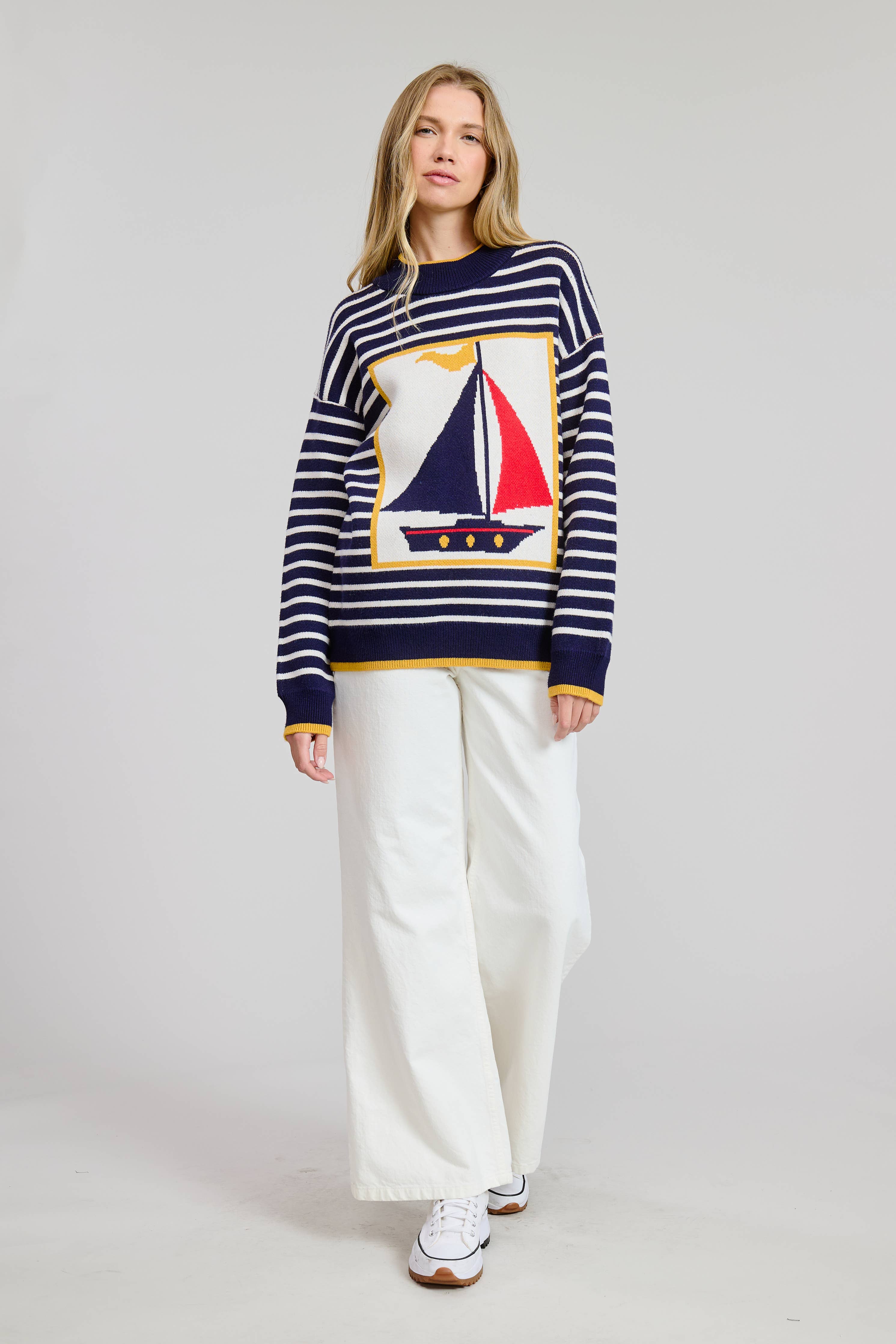 Nautical Stripe Sweater Top