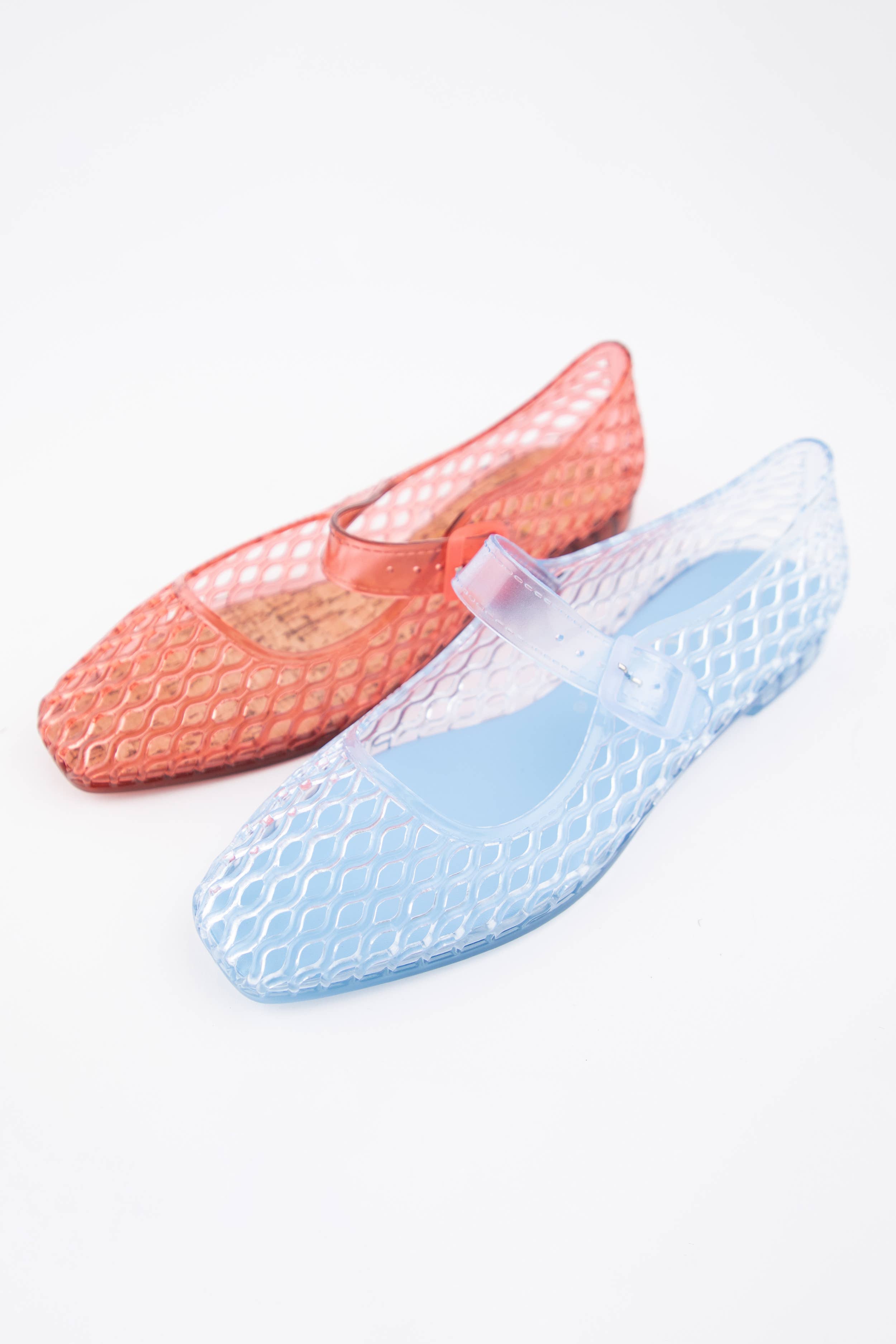 Woven Jelly Mary Jane Flats