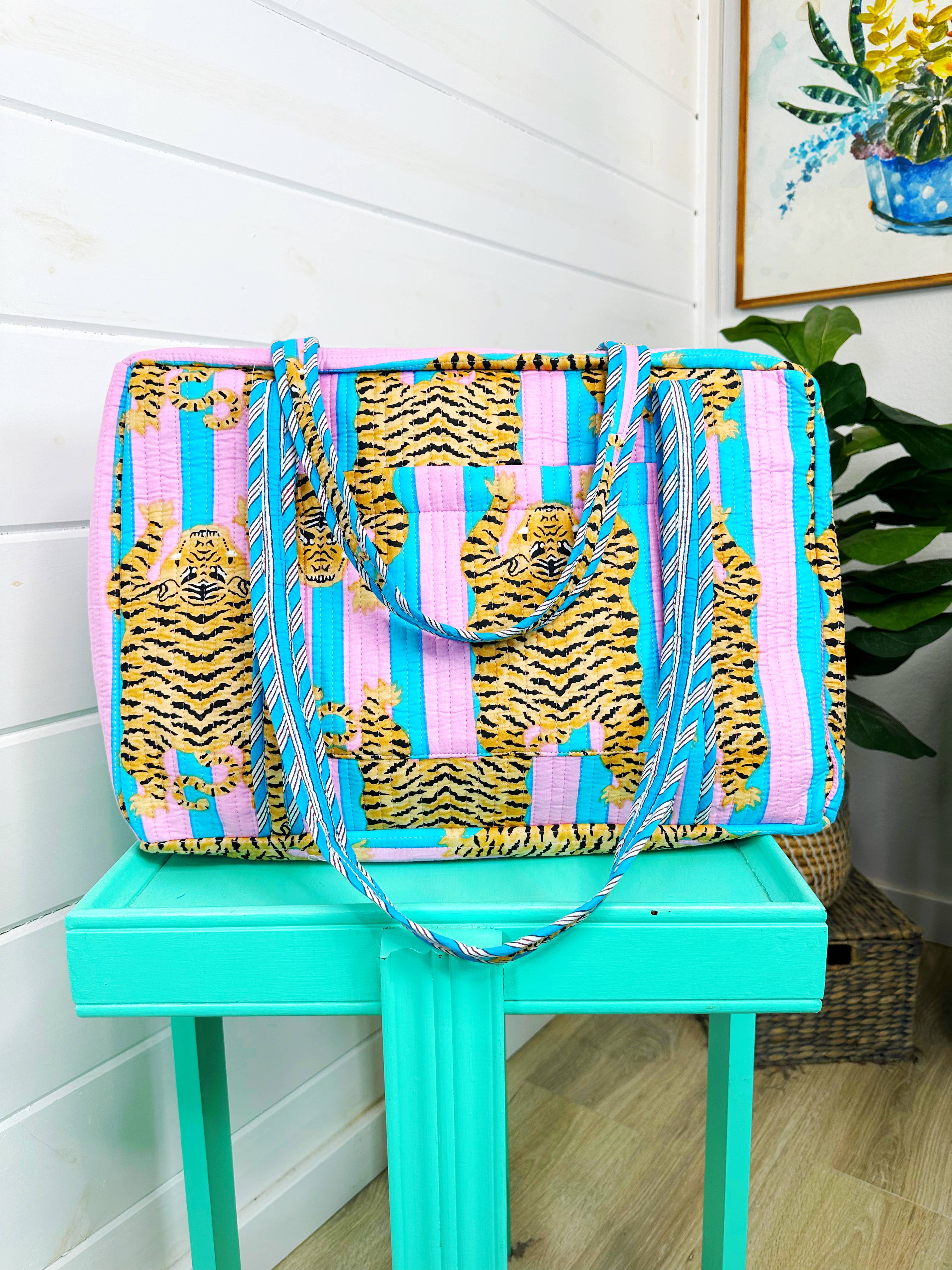 Cotton Candy Tiger Weekender Bag