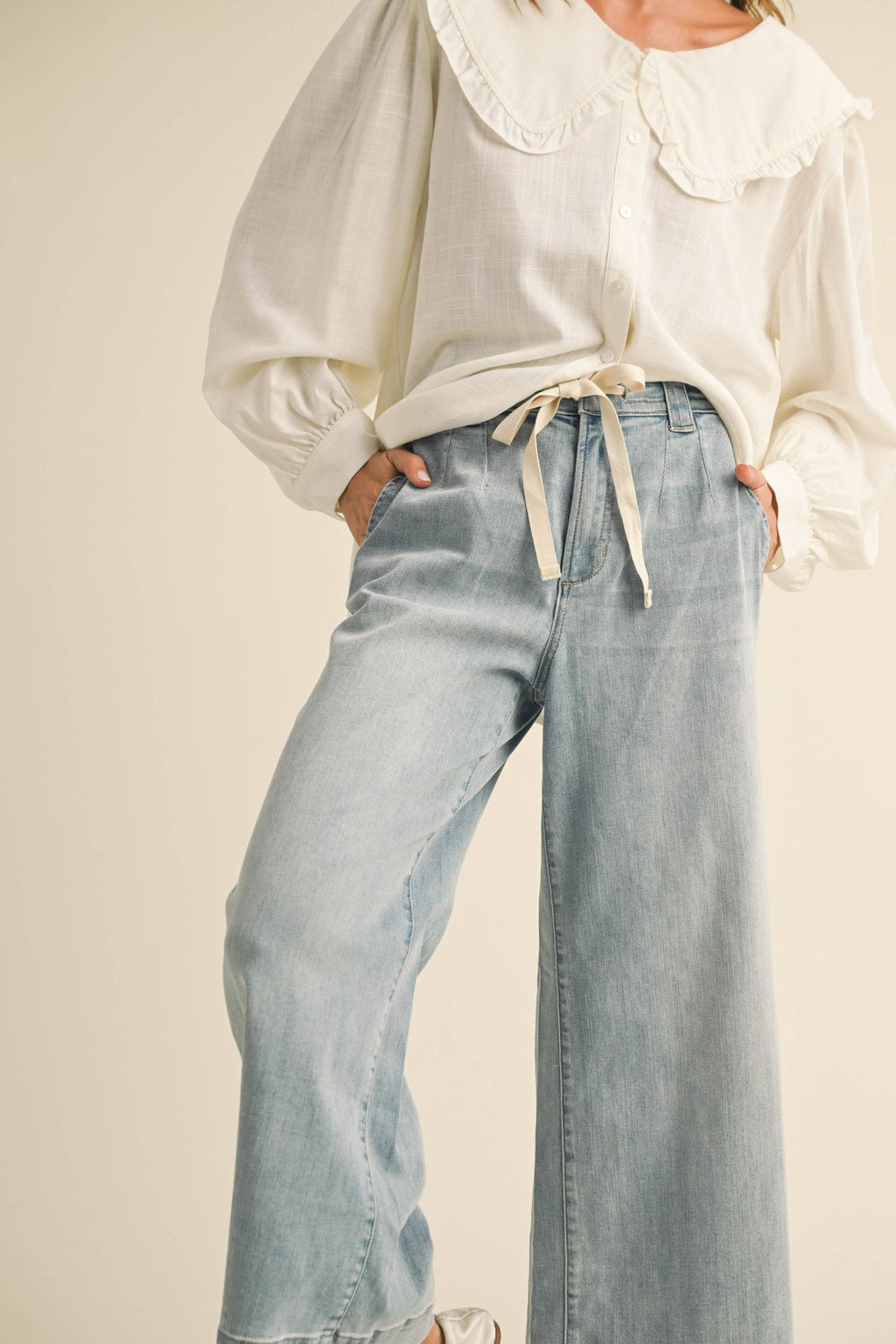 Tie Front Denim