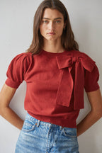 Bow Pull Over Knit Sweater