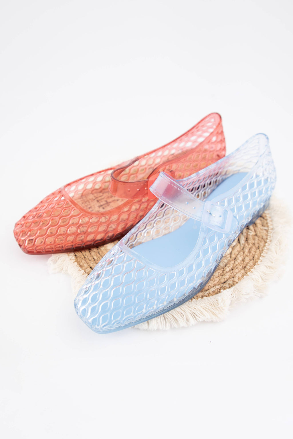 Woven Jelly Mary Jane Flats