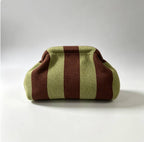 Compact Urban Chic Stripe Clutch Pouch