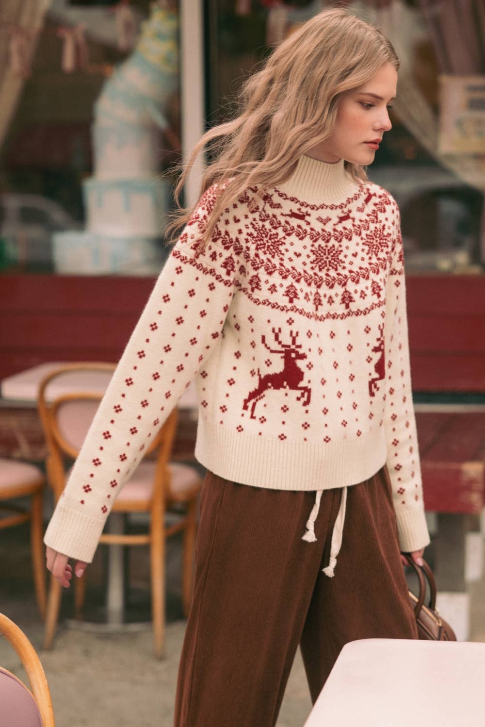 Classic Nordic Reindeer Sweater