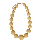 Genevieve Raffia Necklace in Linen
