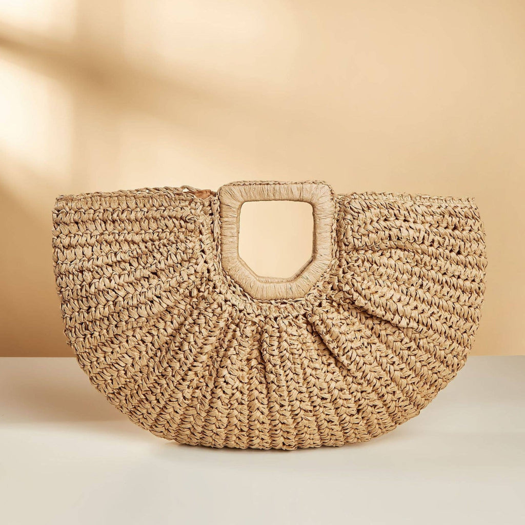 Woven Straw Handbag
