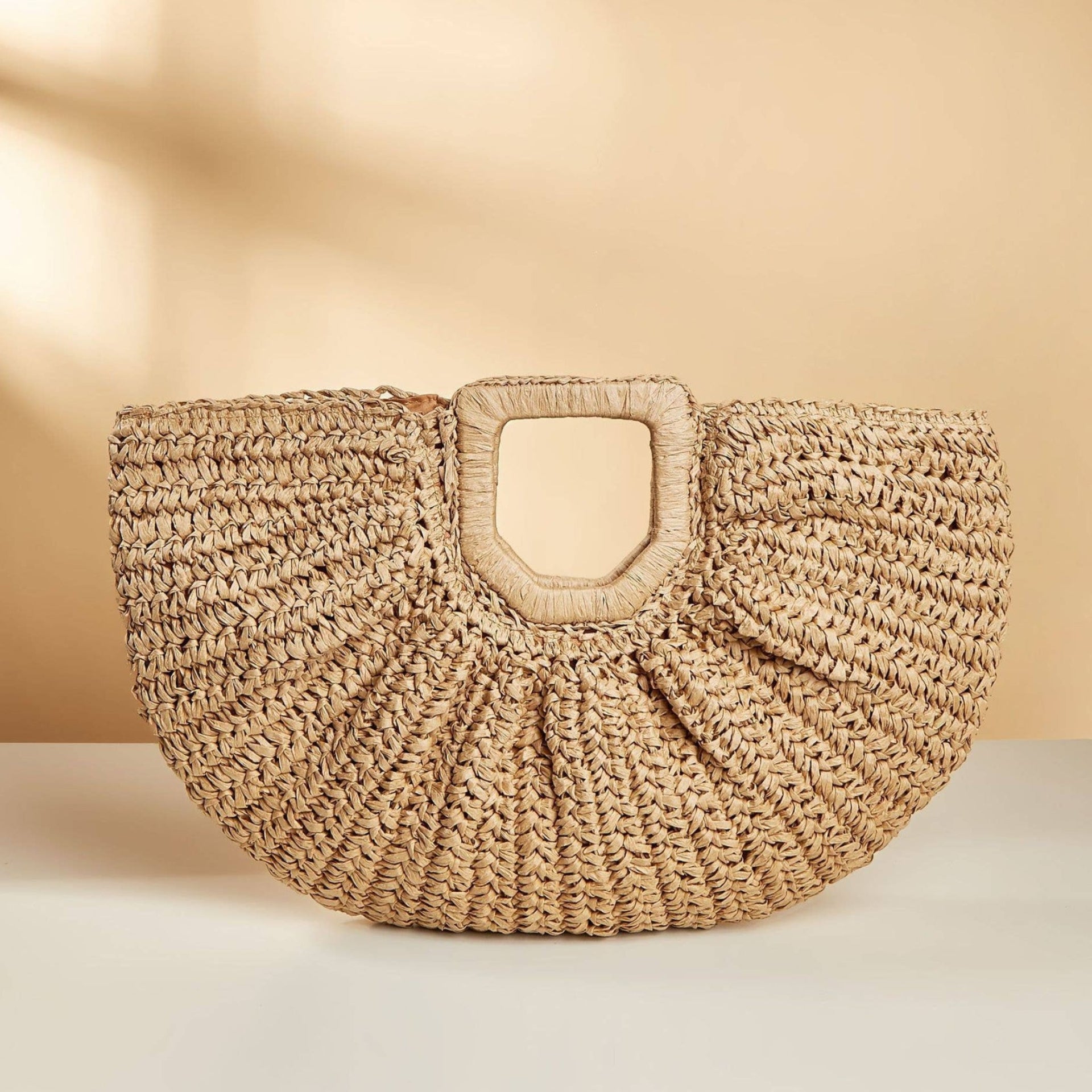 Woven Straw Handbag
