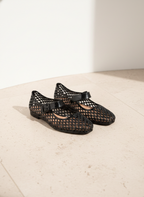 Woven Jelly Mary Jane Flats