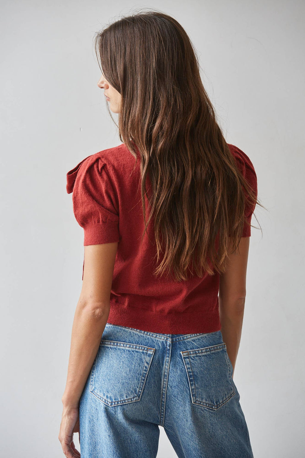 Bow Pull Over Knit Sweater