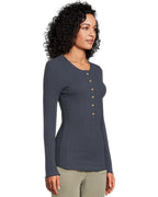 Paradise Pointelle Henley- Blue Nights