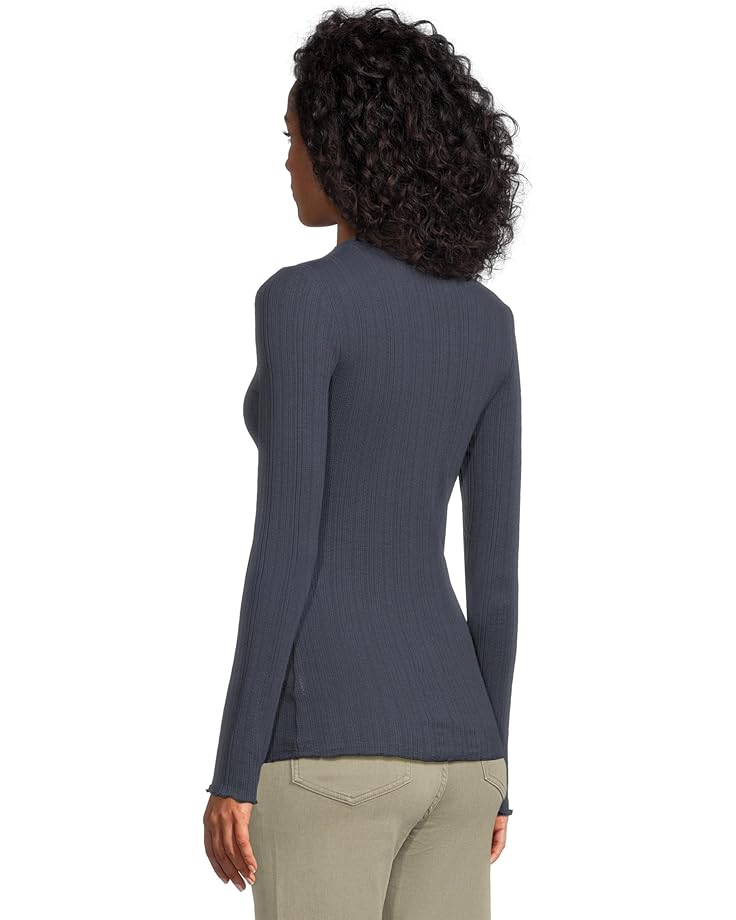 Paradise Pointelle Henley- Blue Nights