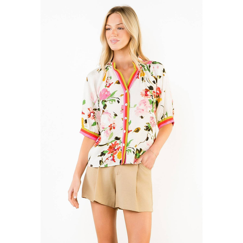 Short Sleeve Floral Top