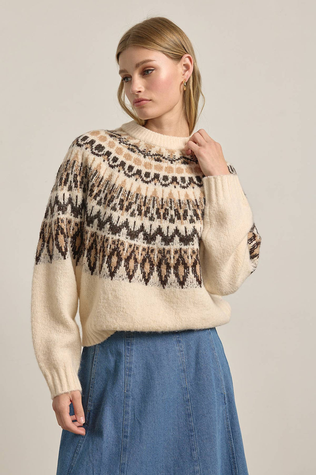 Nordic Pattern Knit Sweater