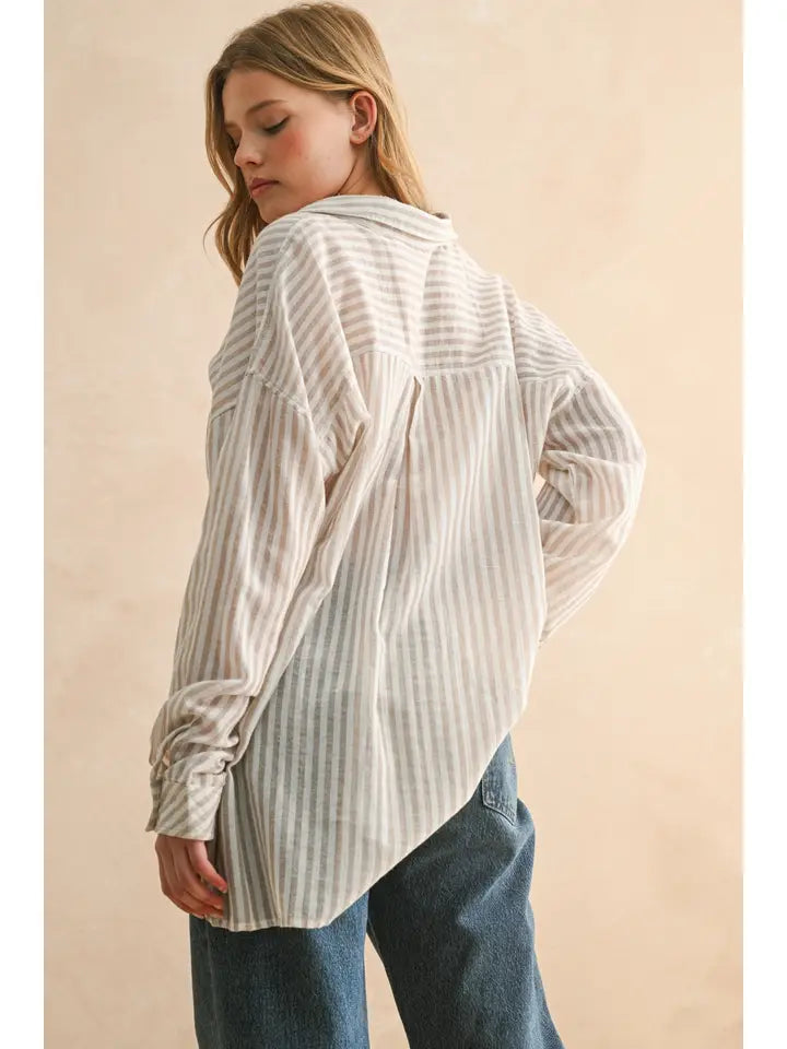 Striped Button Down Shirt