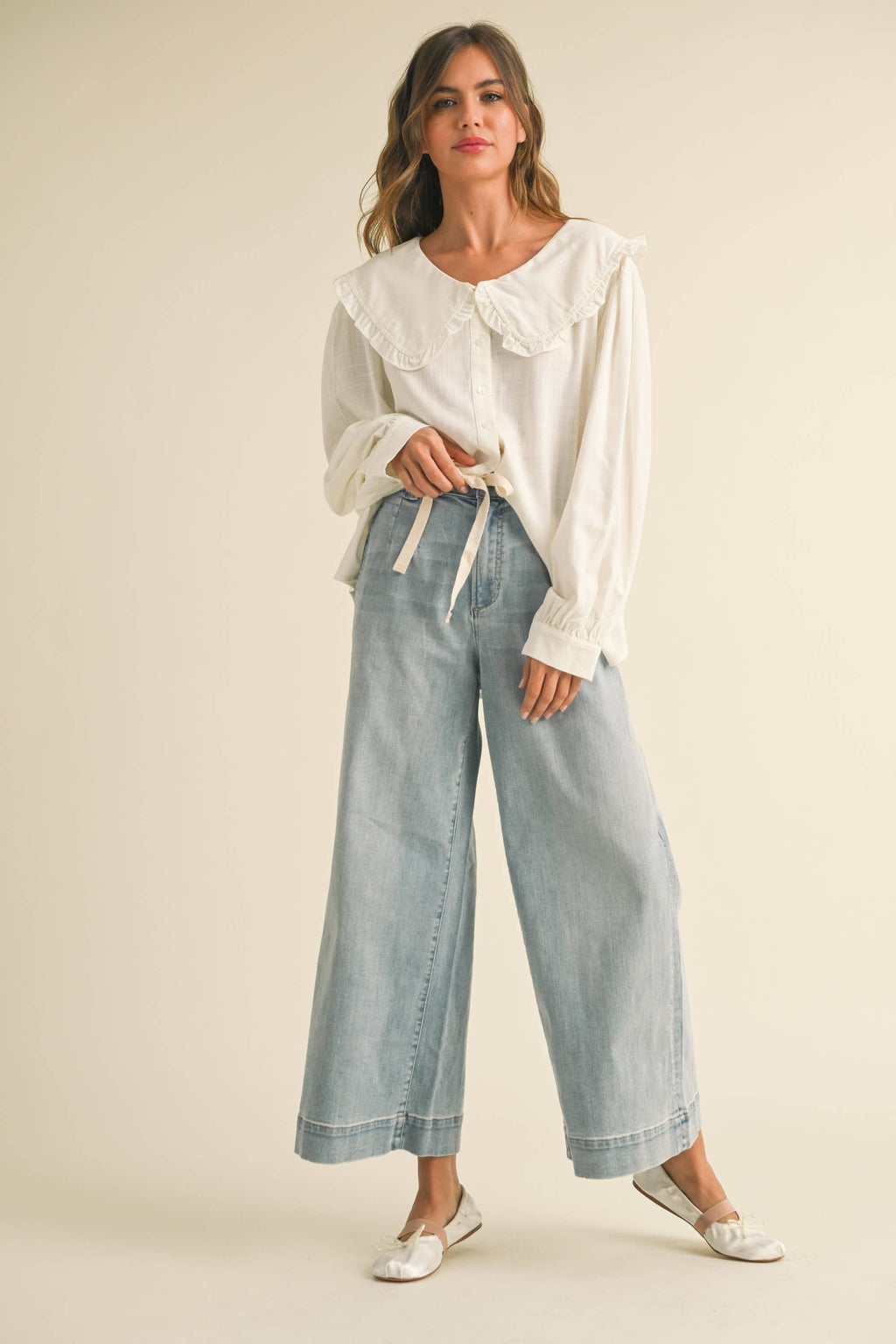 Tie Front Denim