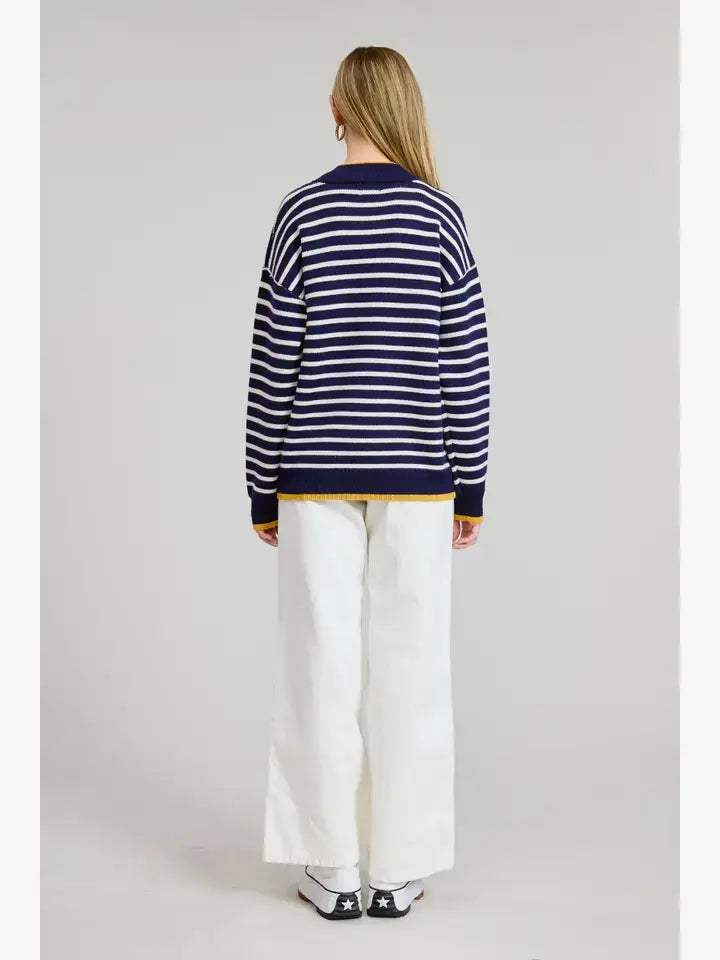 Nautical Stripe Sweater Top