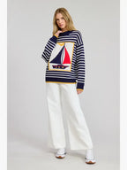 Nautical Stripe Sweater Top