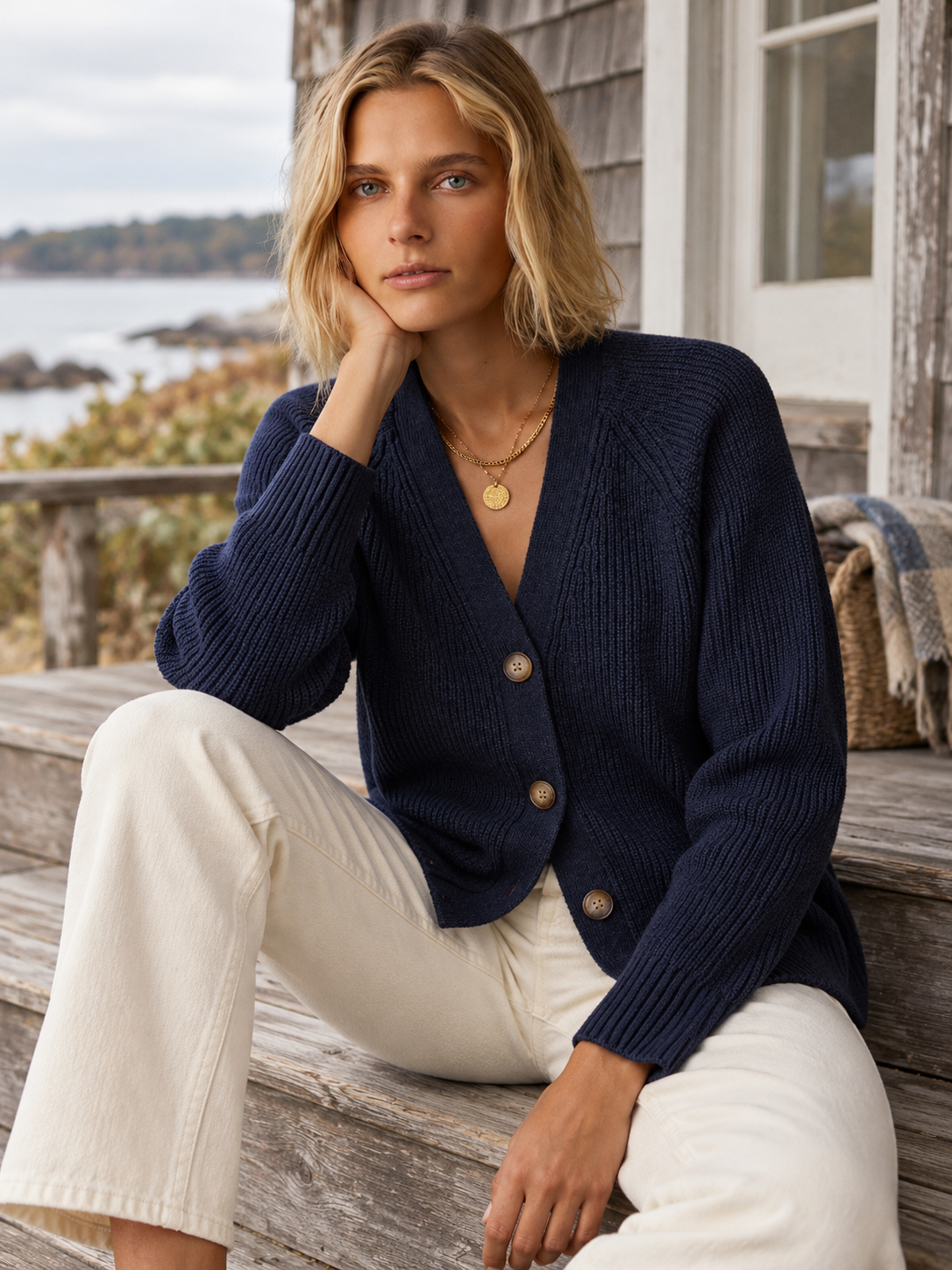 Northshore Cardigan - Indigo
