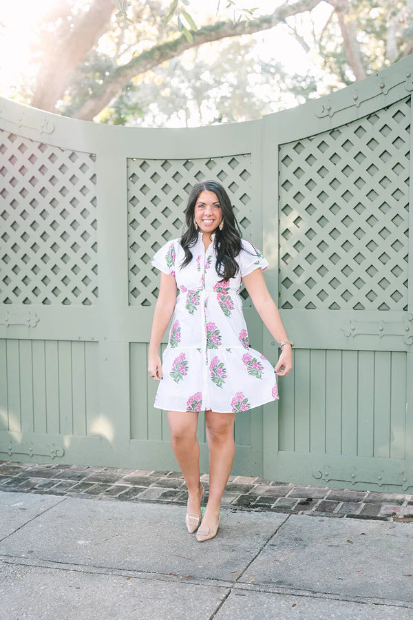 flutter mini dress Endless Rose Flutter-Sleeve V-Neck Bow A-Line Mini Dress
