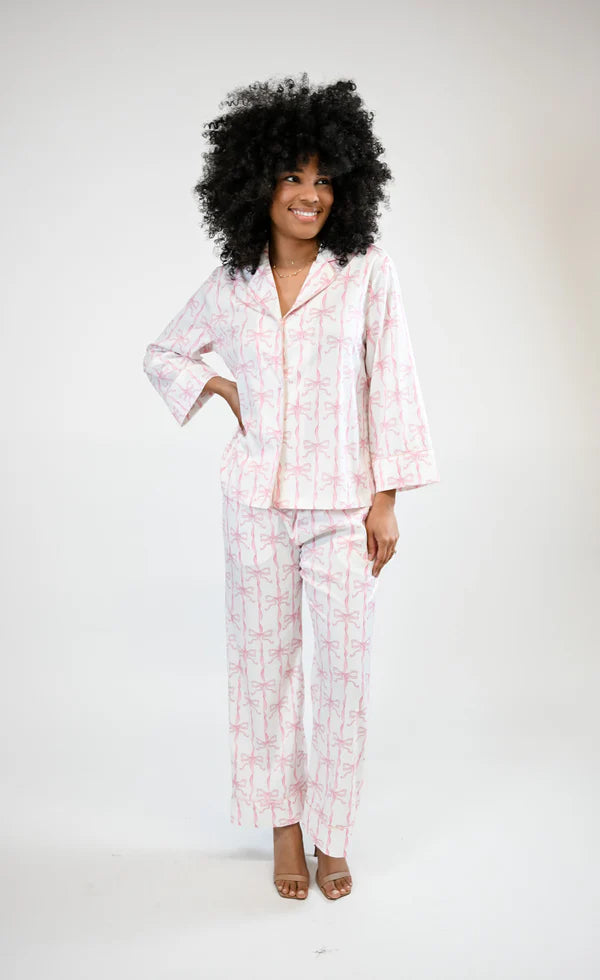 Saylor Long PJ Set- Ribbon