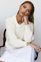 Cozy Cotton Sweater- Ivory